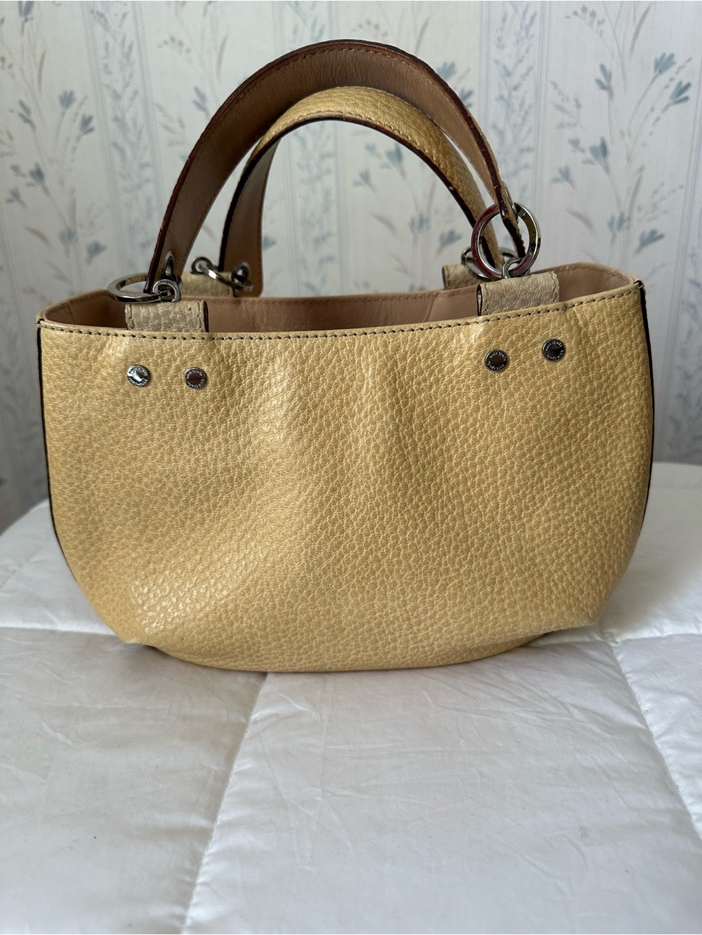Kate Spade Vintage Yellow Leather Mini Dumpling Bag